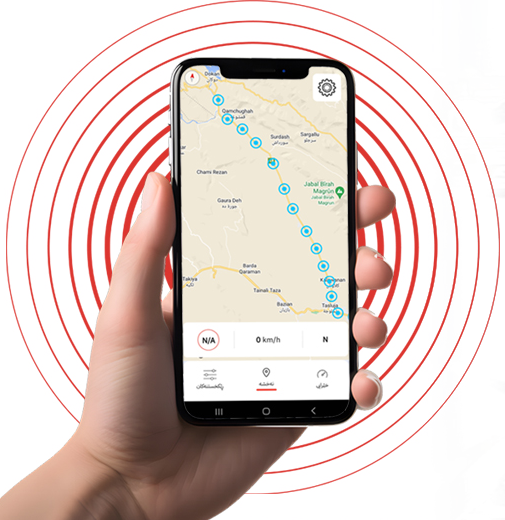 Kamo App Interface showing map and speed limit